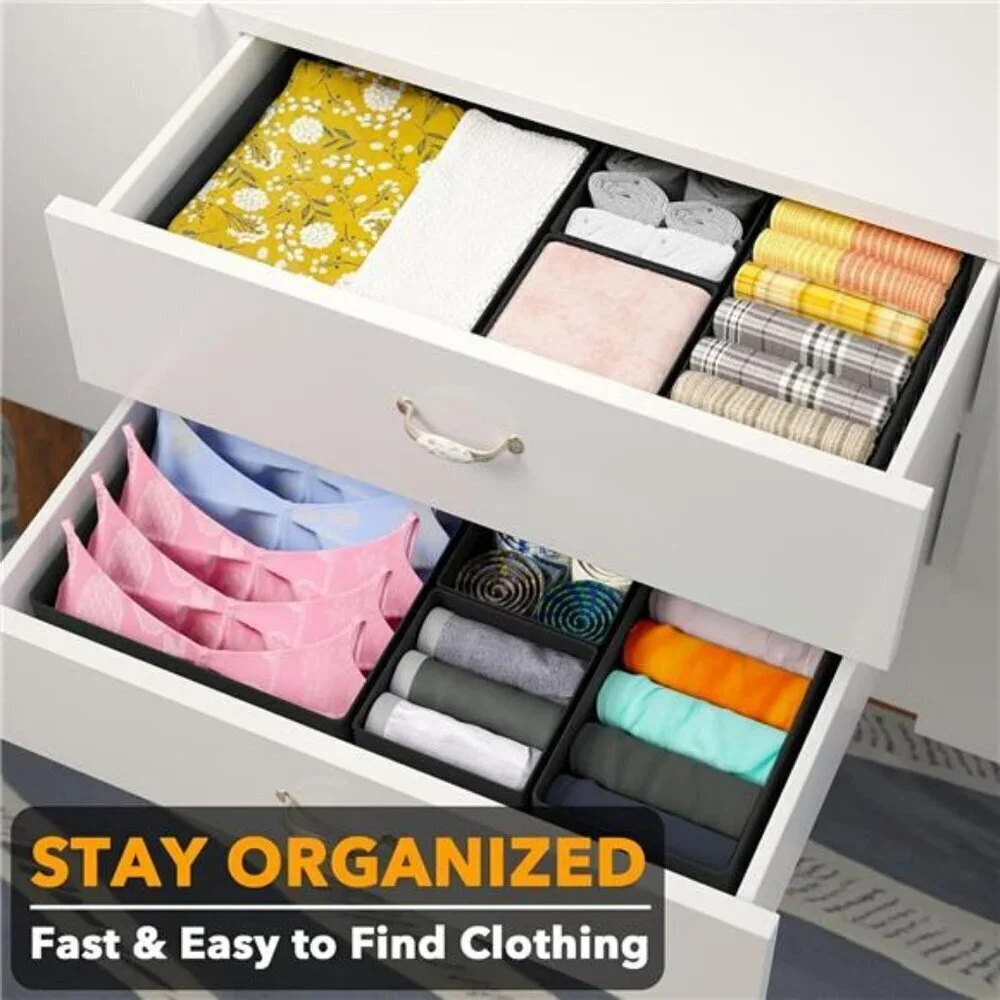 Drawer Organizer Clothes 12 Pack Dresser Organizer Bins Storage Dividers Clothin